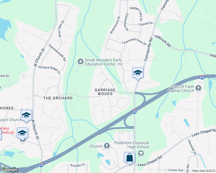 map of restaurants, bars, coffee shops, grocery stores, and more near 7 Blackhaw Court in Browns Summit