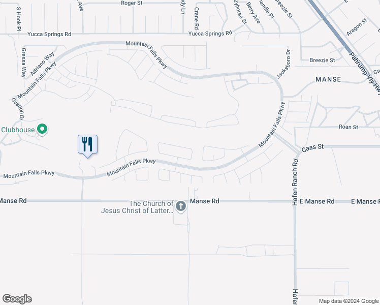 map of restaurants, bars, coffee shops, grocery stores, and more near 5501 Cansano Street in Pahrump