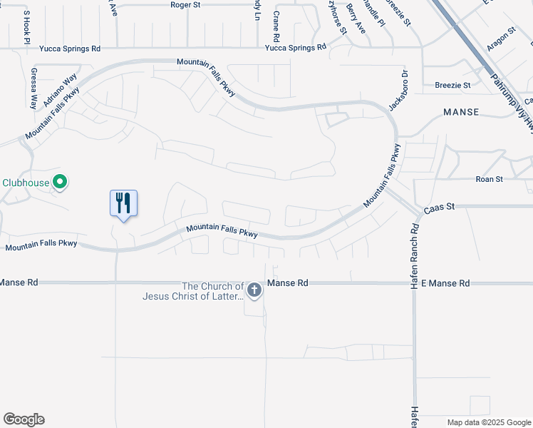 map of restaurants, bars, coffee shops, grocery stores, and more near 5501 Cansano Street in Pahrump