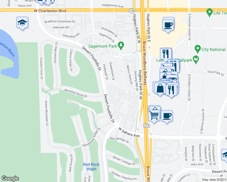 map of restaurants, bars, coffee shops, grocery stores, and more near 11353 Corsica Mist Avenue in Las Vegas