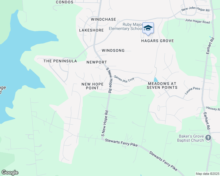 map of restaurants, bars, coffee shops, grocery stores, and more near 5587 South New Hope Road in Nashville