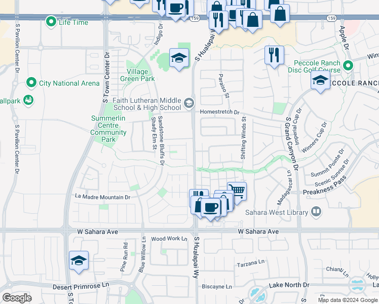 map of restaurants, bars, coffee shops, grocery stores, and more near in Las Vegas