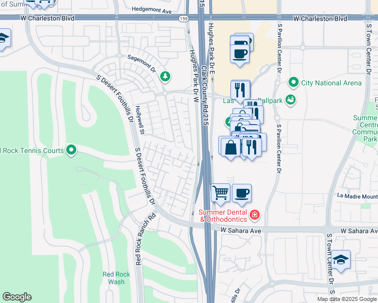 map of restaurants, bars, coffee shops, grocery stores, and more near 2159 Morro Vista Drive in Las Vegas