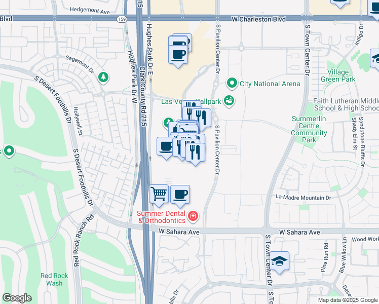 map of restaurants, bars, coffee shops, grocery stores, and more near 1980 Festival Plaza Drive in Las Vegas