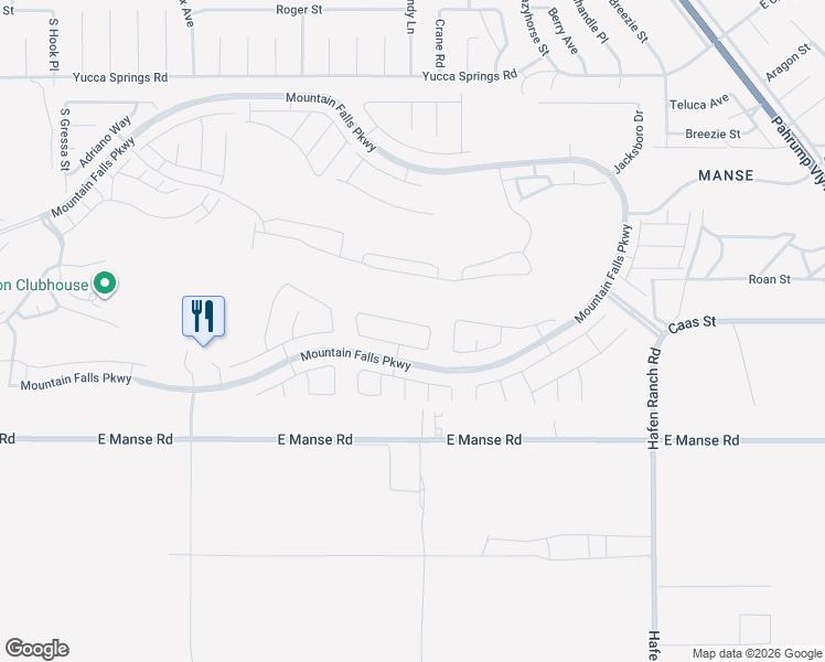 map of restaurants, bars, coffee shops, grocery stores, and more near 5471 Cansano Street in Pahrump