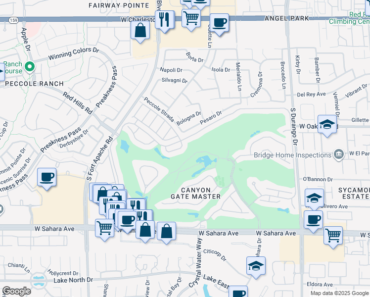 map of restaurants, bars, coffee shops, grocery stores, and more near 8913 Diamond Falls Drive in Las Vegas