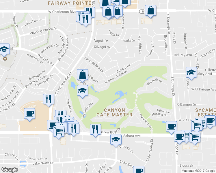 map of restaurants, bars, coffee shops, grocery stores, and more near 8913 Diamond Falls Drive in Las Vegas