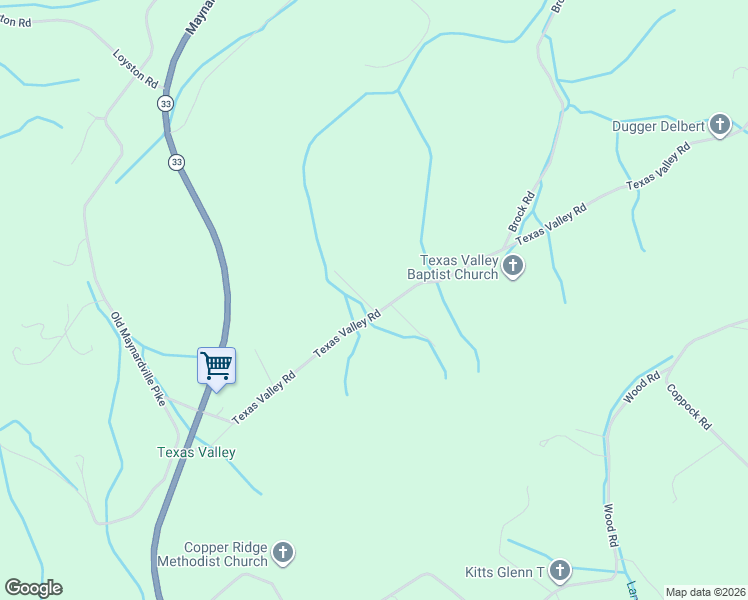 map of restaurants, bars, coffee shops, grocery stores, and more near 6901 Texas Valley Road in Knoxville