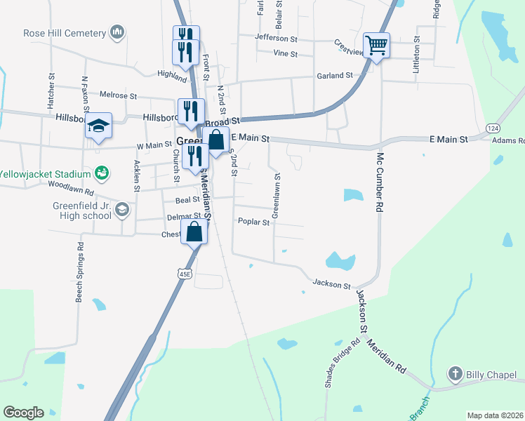map of restaurants, bars, coffee shops, grocery stores, and more near 208 Harvard St in Greenfield