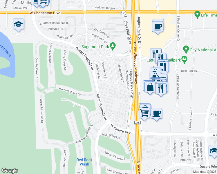 map of restaurants, bars, coffee shops, grocery stores, and more near 11320 Corsica Mist Avenue in Las Vegas
