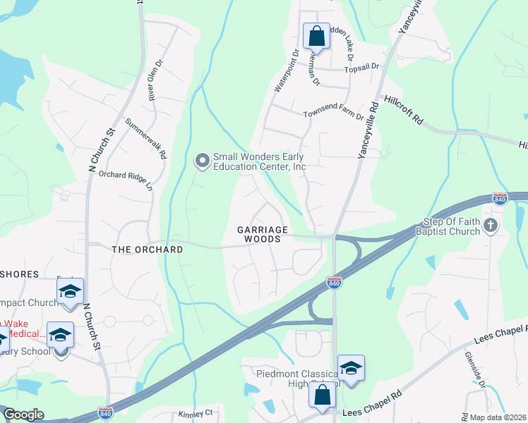 map of restaurants, bars, coffee shops, grocery stores, and more near 5302 Mystic Oak Drive in Browns Summit