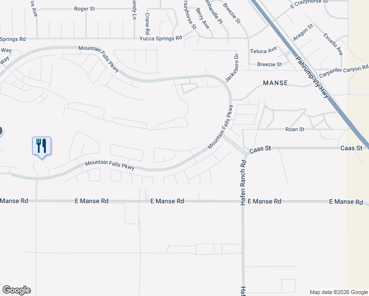 map of restaurants, bars, coffee shops, grocery stores, and more near 5714 Ailanto Avenue in Pahrump