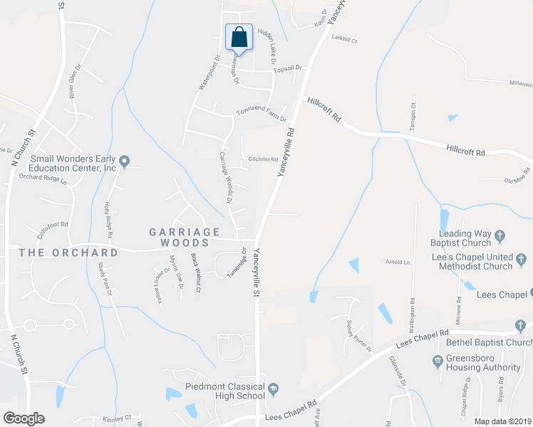 map of restaurants, bars, coffee shops, grocery stores, and more near 4107 Yanceyville Road in Browns Summit
