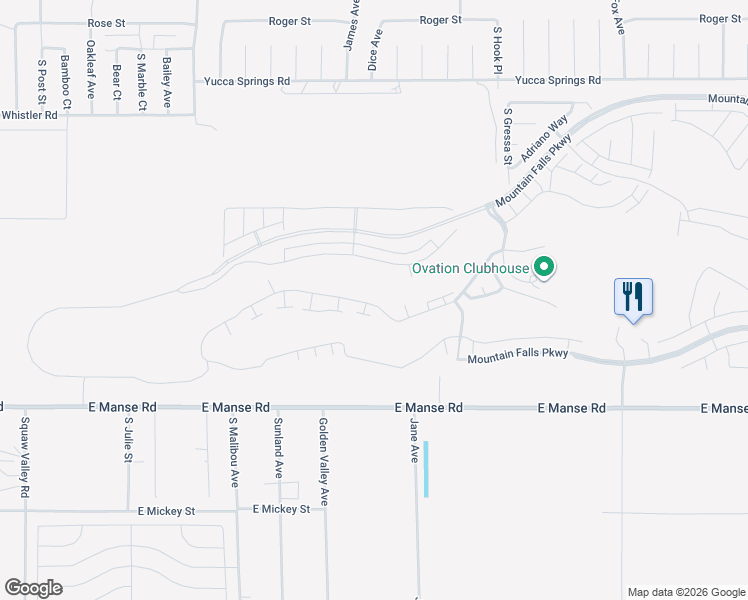 map of restaurants, bars, coffee shops, grocery stores, and more near 4430 East Cactus Canyon Drive in Pahrump
