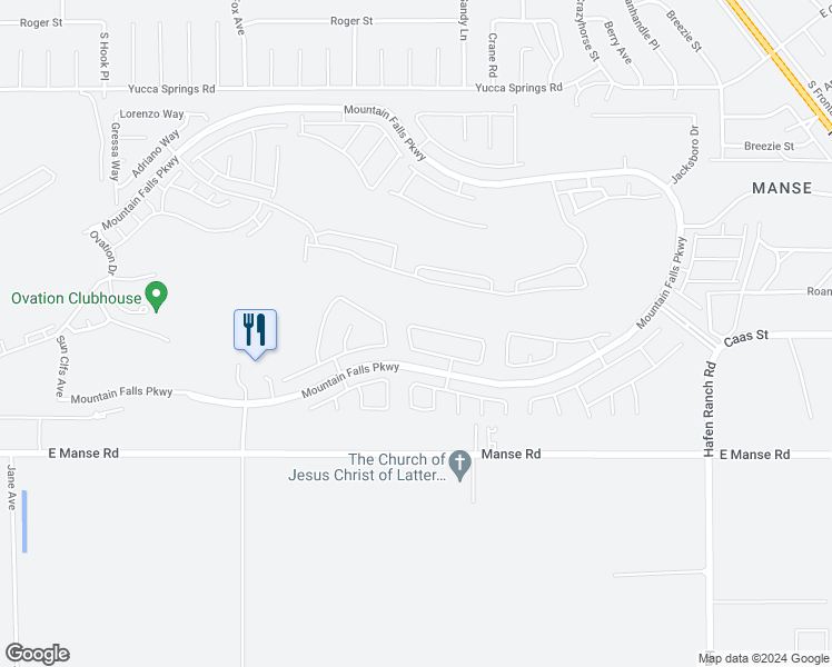 map of restaurants, bars, coffee shops, grocery stores, and more near 5375 Cansano Street in Pahrump