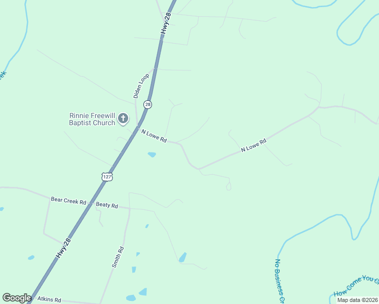 map of restaurants, bars, coffee shops, grocery stores, and more near 241 North Lowe Road in Crossville