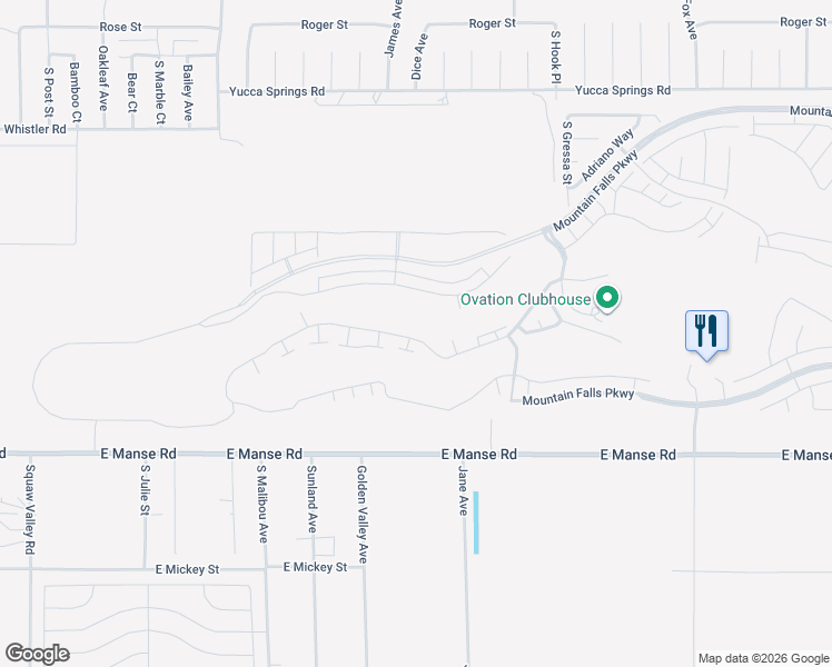 map of restaurants, bars, coffee shops, grocery stores, and more near 4430 East Cactus Canyon Drive in Pahrump