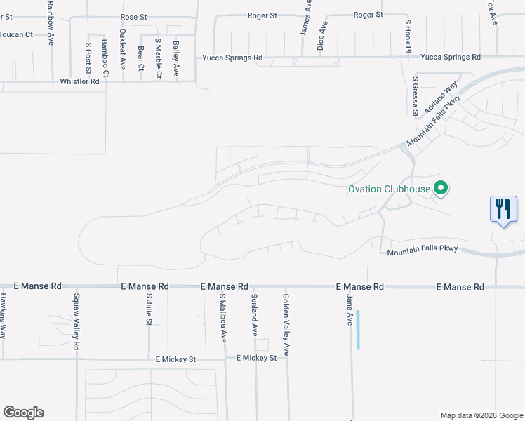 map of restaurants, bars, coffee shops, grocery stores, and more near 4743 South Springridge Street in Pahrump