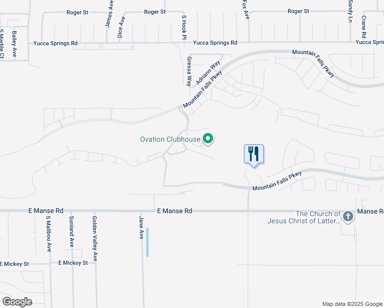 map of restaurants, bars, coffee shops, grocery stores, and more near 4760 Southeast Clifftop Drive in Pahrump
