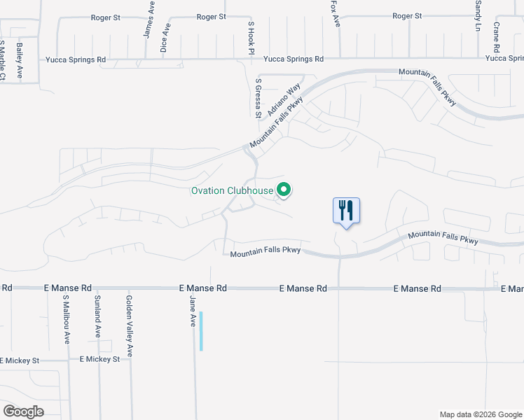 map of restaurants, bars, coffee shops, grocery stores, and more near 4760 Southeast Clifftop Drive in Pahrump