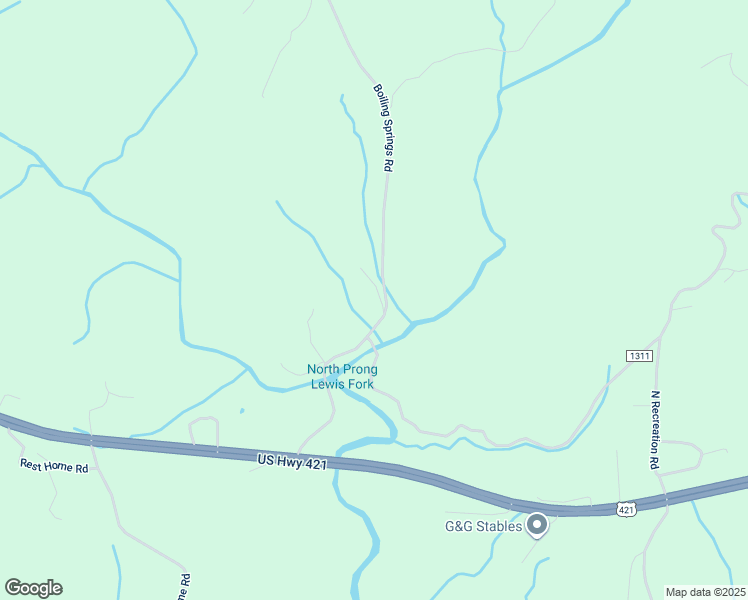 map of restaurants, bars, coffee shops, grocery stores, and more near 815 Boiling Springs Road in Purlear