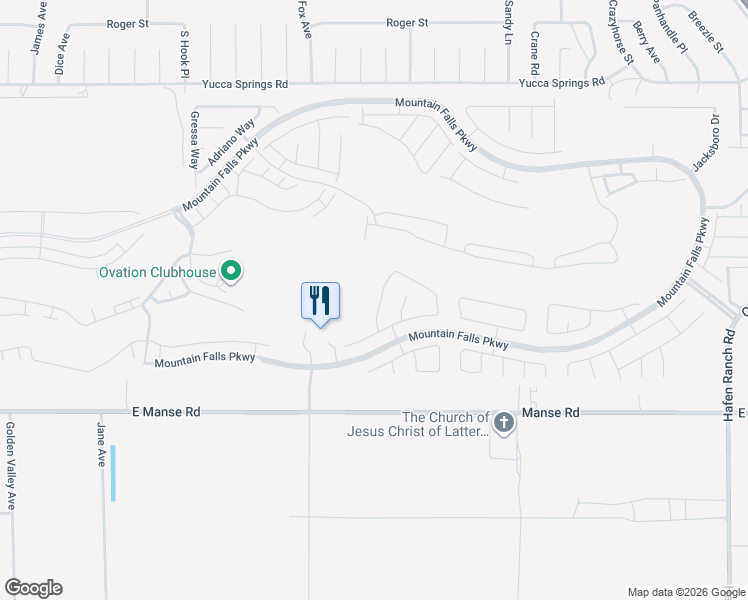 map of restaurants, bars, coffee shops, grocery stores, and more near 4720 Santa Luc Street in Pahrump