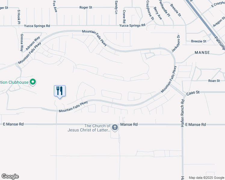 map of restaurants, bars, coffee shops, grocery stores, and more near 5390 Finestra Street in Pahrump