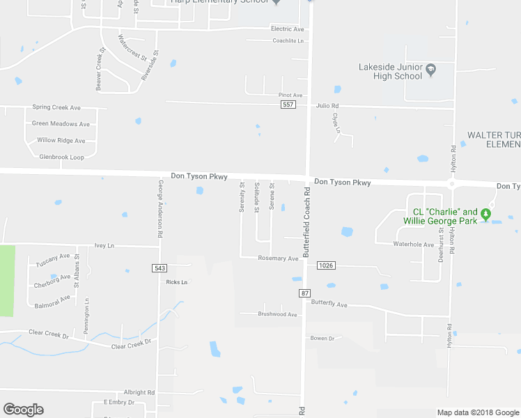 map of restaurants, bars, coffee shops, grocery stores, and more near 3781 Solitude Street in Springdale