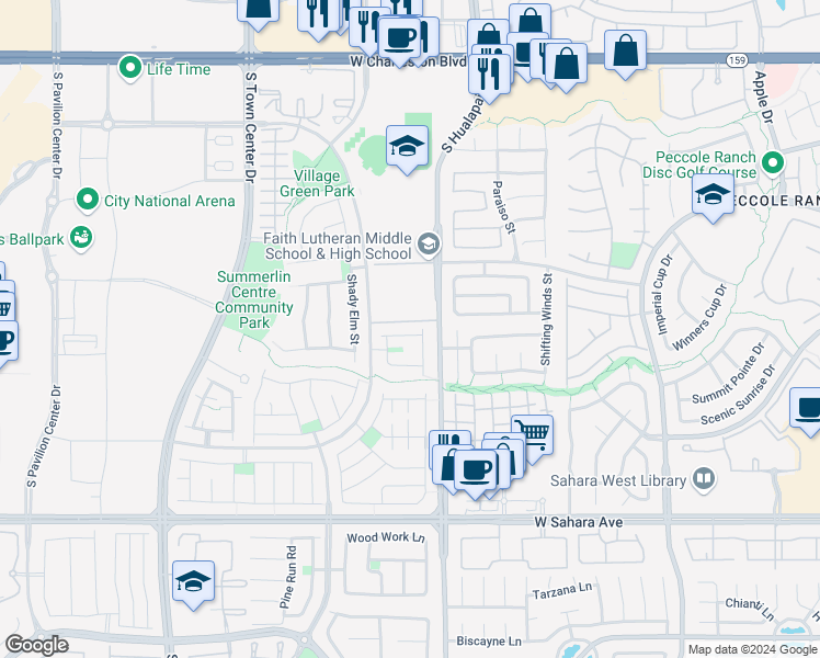map of restaurants, bars, coffee shops, grocery stores, and more near 10238 Chigoza Pine Avenue in Las Vegas