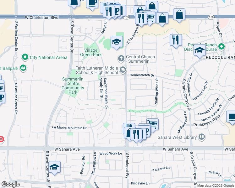map of restaurants, bars, coffee shops, grocery stores, and more near 10238 Chigoza Pine Avenue in Las Vegas