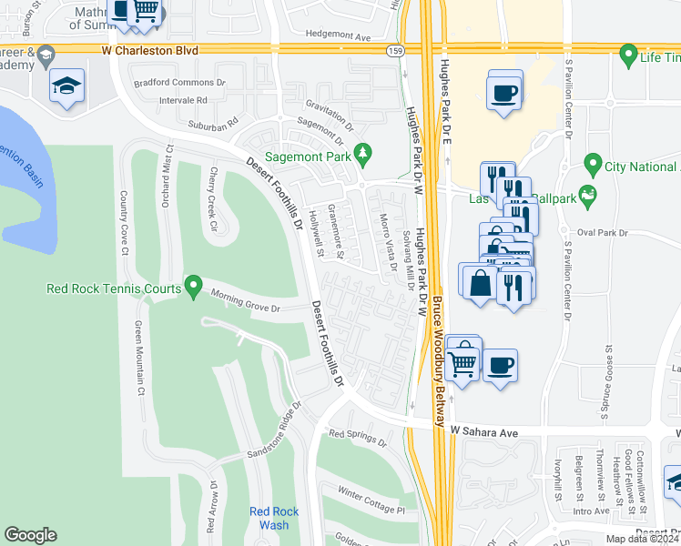 map of restaurants, bars, coffee shops, grocery stores, and more near 11358 Corsica Mist Avenue in Las Vegas