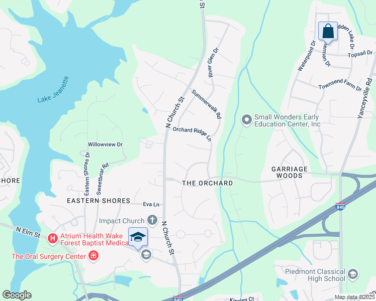 map of restaurants, bars, coffee shops, grocery stores, and more near 7 Carlynn Court in Greensboro