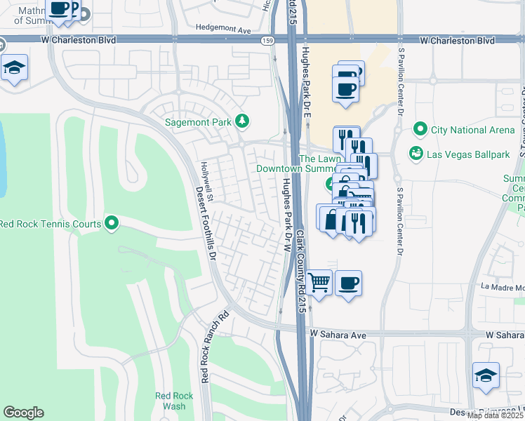 map of restaurants, bars, coffee shops, grocery stores, and more near 11238 Ventura Grass Court in Las Vegas