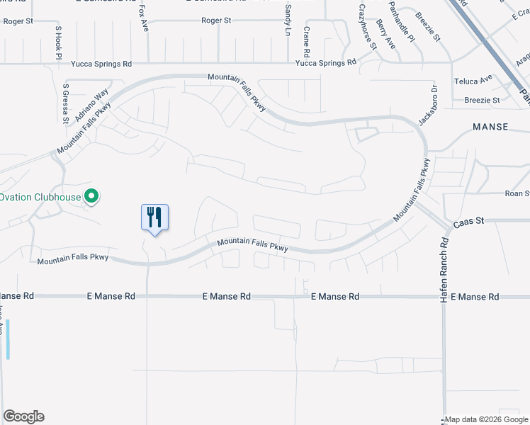 map of restaurants, bars, coffee shops, grocery stores, and more near 5394 Cansano Street in Pahrump