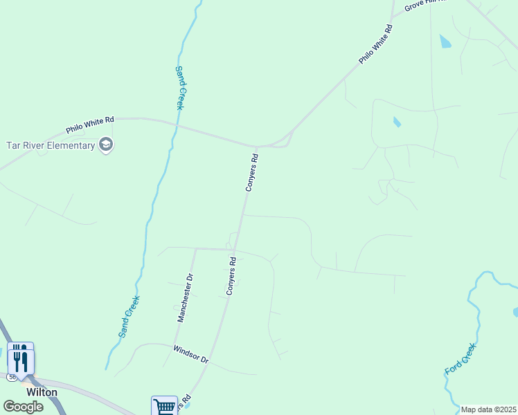 map of restaurants, bars, coffee shops, grocery stores, and more near 3681 Summer Springs Drive in Franklinton