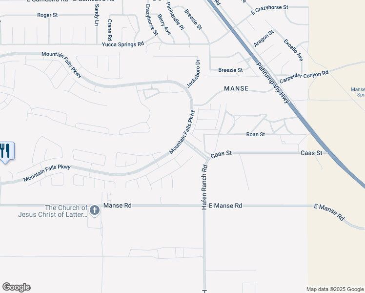 map of restaurants, bars, coffee shops, grocery stores, and more near 5910 Alfano Avenue in Pahrump