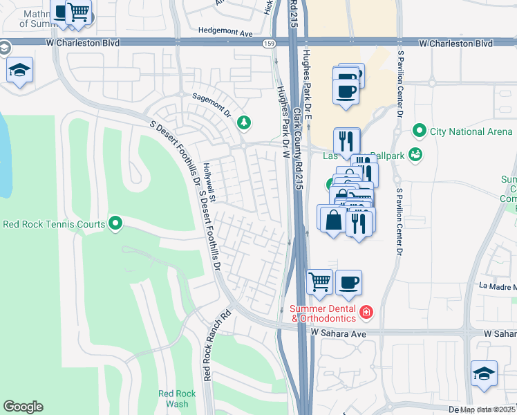 map of restaurants, bars, coffee shops, grocery stores, and more near 11245 Sutter Crossing Court in Las Vegas