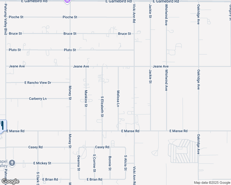 map of restaurants, bars, coffee shops, grocery stores, and more near 4710 Melissa Lane in Pahrump