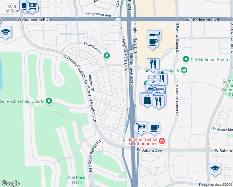 map of restaurants, bars, coffee shops, grocery stores, and more near 11233 Sutter Crossing Court in Las Vegas