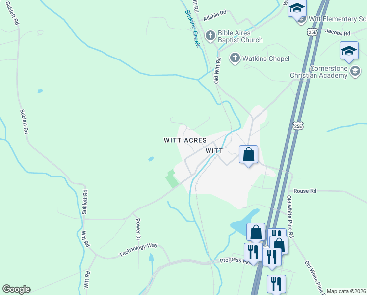 map of restaurants, bars, coffee shops, grocery stores, and more near 768 Circle Drive in Morristown