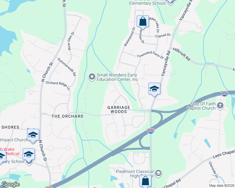 map of restaurants, bars, coffee shops, grocery stores, and more near 5302 Mystic Oak Drive in Browns Summit