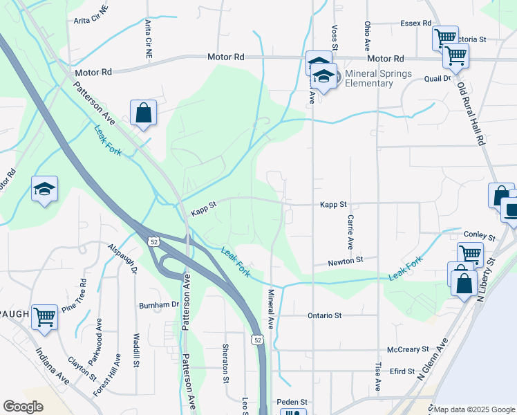 map of restaurants, bars, coffee shops, grocery stores, and more near 3779 Champion Boulevard in Winston-Salem