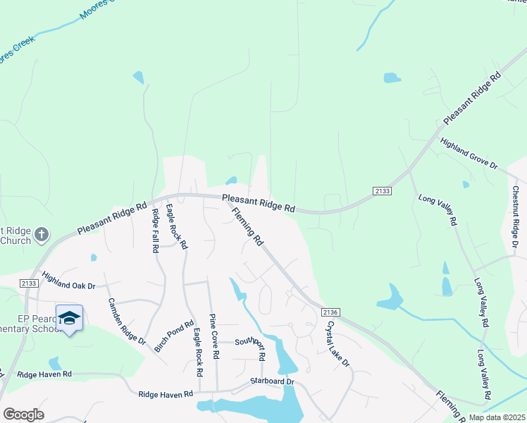 map of restaurants, bars, coffee shops, grocery stores, and more near 2306 Pleasant Ridge Road in Greensboro