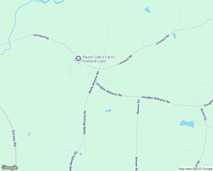 map of restaurants, bars, coffee shops, grocery stores, and more near 61 Douglas Williams Road in Louisburg