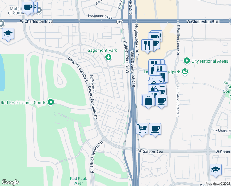 map of restaurants, bars, coffee shops, grocery stores, and more near 11240 Sutter Crossing Court in Las Vegas
