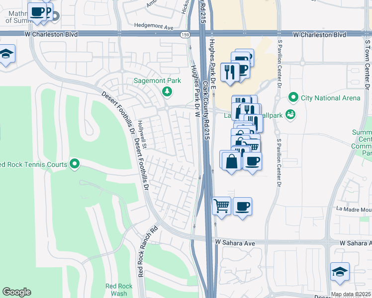 map of restaurants, bars, coffee shops, grocery stores, and more near 2040 Morro Vista Drive in Las Vegas
