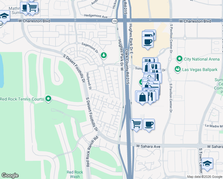map of restaurants, bars, coffee shops, grocery stores, and more near 11236 Sutter Crossing Court in Las Vegas