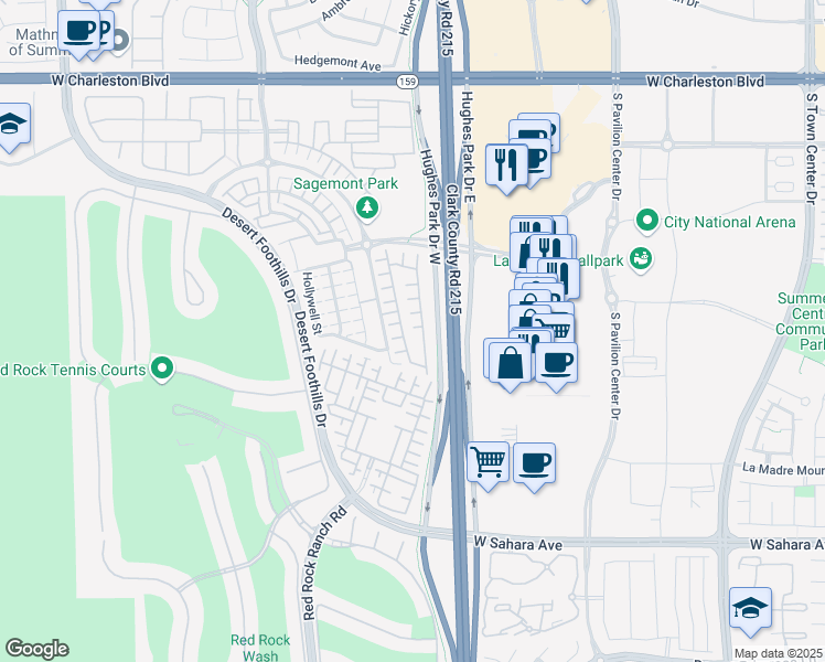 map of restaurants, bars, coffee shops, grocery stores, and more near 11217 Ojai Court in Las Vegas