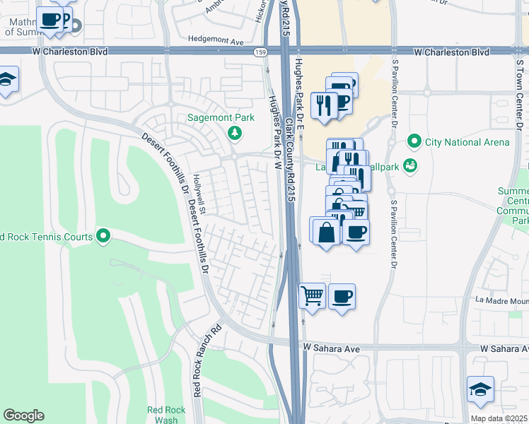 map of restaurants, bars, coffee shops, grocery stores, and more near 11217 Ojai Court in Las Vegas