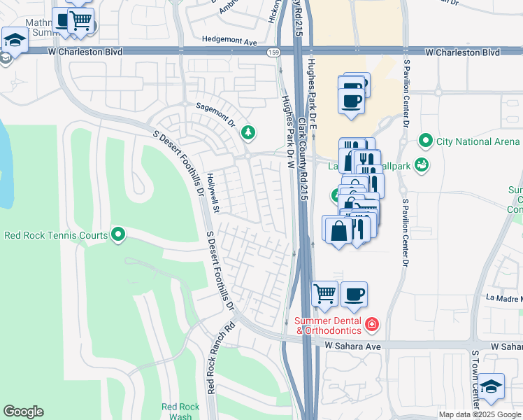 map of restaurants, bars, coffee shops, grocery stores, and more near 11247 Eureka Pass Court in Las Vegas